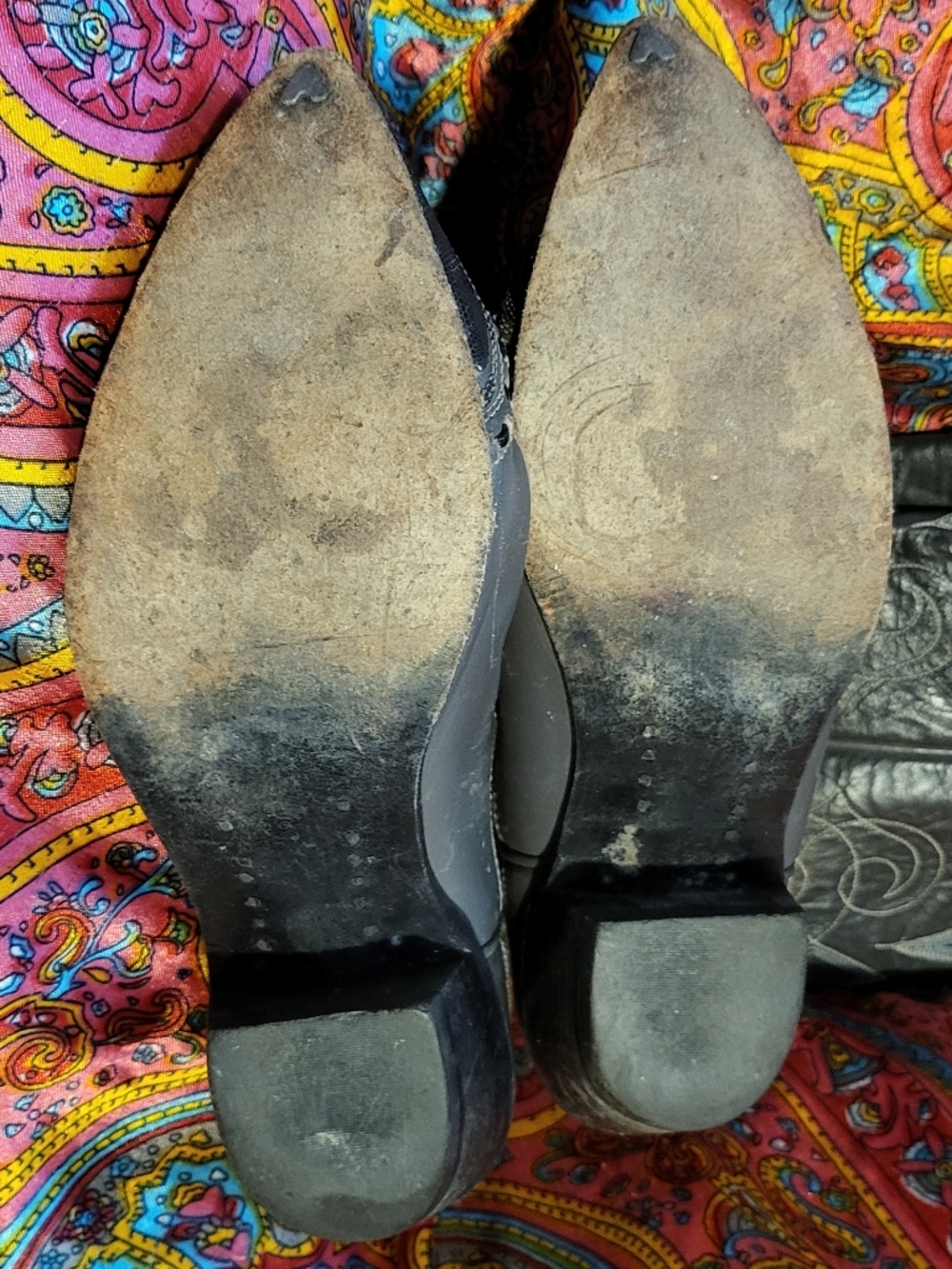 Tony Lama Vintage 70s Gray Cowboy Boots Women's Size 7.5 Western - Picture 5 of 7